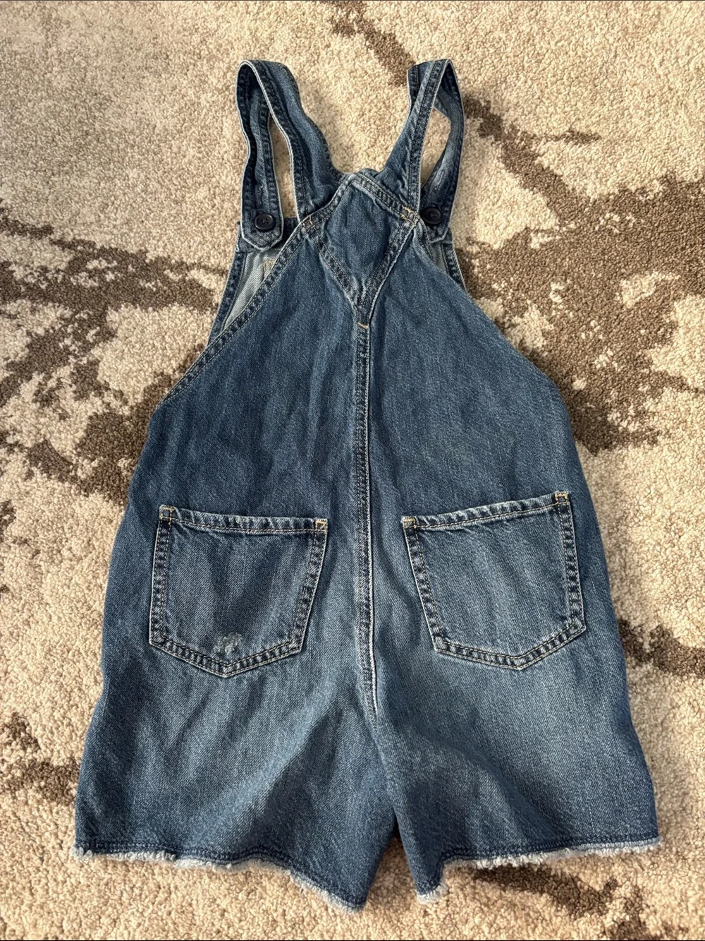 BABY GAP Denim Shortalls in Medium Blue